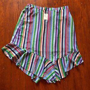 ⬇️A New Day multicolor striped ruffle hem skirt, brand new, NWT